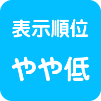 表示順位　やや低い